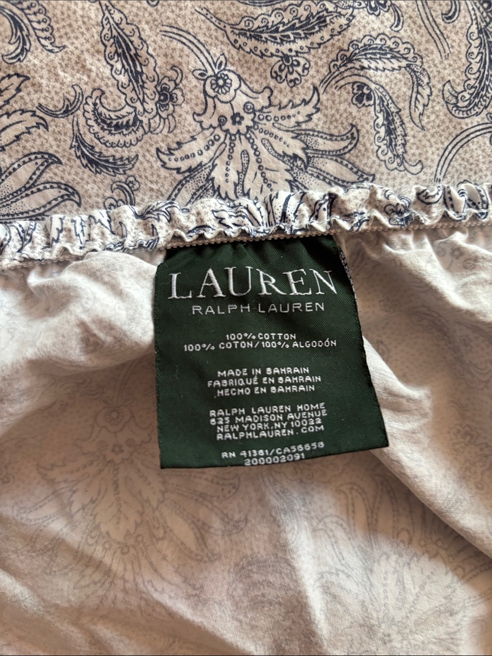 Ralph Lauren Blue Floral Fitted Sheet